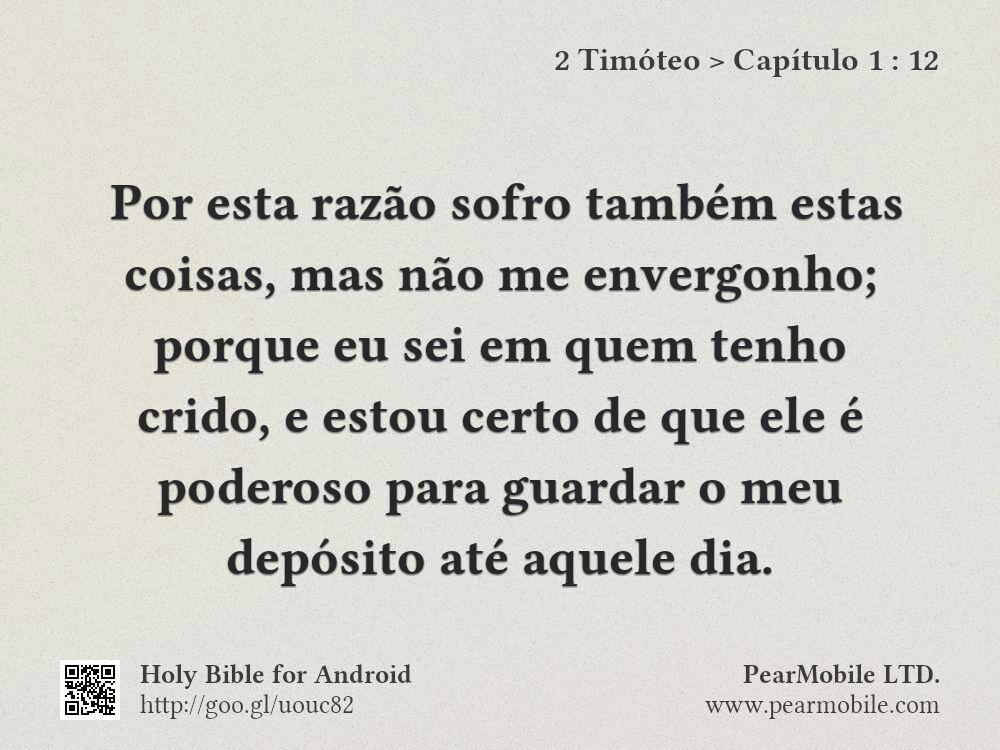 2 Timóteo, Capítulo 1:12